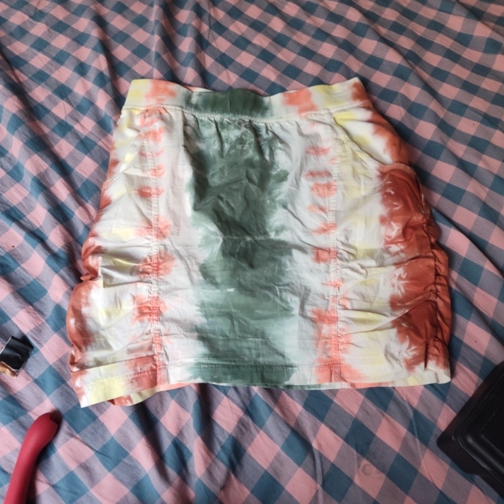 XCVI Multicolor Tie-Dye Mini Skirt